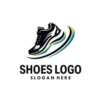 shoes logo design template premium vector